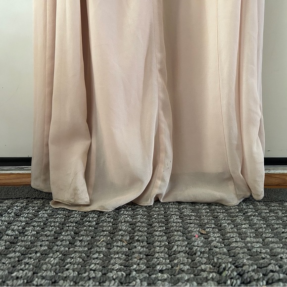 BHLDN Anthropology Diana Blush Pink Nude Bridesmaid Maxi Dress Size Small - Picture 4 of 5